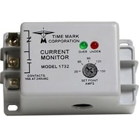 Time Mark Corporation Current Monitoring Relay, 240VAC, SPDT, 10A/240 VAC, Screw Terminal, 173 Series