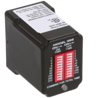 Time Mark Corporation Time Delay Relay, DPDT, Flasher, 1 Sec. to 1023 Sec., 240 VAC, 10A, 368 Series