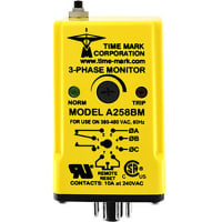 Time Mark Corporation Phase Monitoring Relay, 480 VAC, SPDT, 10A/240VAC, 8-Pin Octal, 258 Series