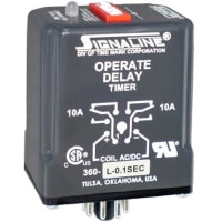 Time Mark Corporation Relay;SSR;Timing;On Delay;DPDT;Cur-Rtg 10A;Ctrl-V 120AC/DC;8 Pin;0.1-102.3 sec.