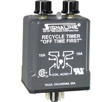 Time Mark Corporation Relay, Time Delay, Recycler, 40-260VAC/DC, 60SEC, DPDT, Knob Adjust, 338 Series