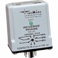 Time Mark Corporation Phase Monitoring Relay, 190-480 VAC, SPDT, 10A/240VAC, 8-Pin Octal, Series