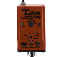 Time Mark Corporation Relay 3-Phase, Monitor, Coil Voltage: 208/240VAC, 10A, 8pin, 400 HZ, SPDT, 