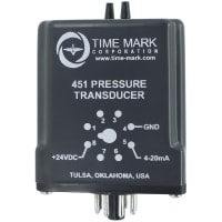 Time Mark Corporation Pressure to Current Transducer, 0-15 PSI Input, 4-20mA Output, 24VDC, 8-Pin