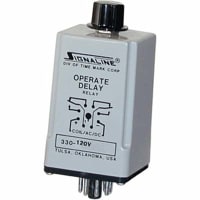 Time Mark Corporation Relay;SSR;Timing;On Delay;DPDT;Cur-Rtg 10A;Ctrl-V 120AC/DC;8 Pin;1-60 sec