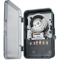 TORK Time Switch, 24 Hr, 40A, 120/208-277V, Indoor/Outdoor, DPST, 60 Hz, 1100A Series