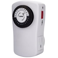 TORK Plug-In Timer, 24Hr, 2 Grounded Outlets, 125V, Indoor, 30 Min Tab, 400B Series