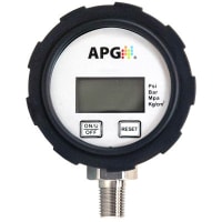 APG Pressure Gauge, Gen Purp, PG2-0050, 0-50 PSI Sealed, 304LSS-1/4NPTM, IP65