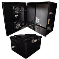 Transtector Systems ENCL PC 18x16x10 w/2-Fan & Heat UNIV 240V PLT BLK