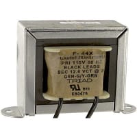 Triad Magnetics Transformer, Power, Bobbin, 1, Freq 60Hz, Pri 115VAC, Sec 12.6 (CT)VAC, Sec 2A