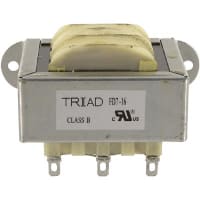 Triad Magnetics Transformer, Power, Bobbin, 1, Freq 50/60Hz, Pri 115/230VAC, Sec 16 (CT)VAC