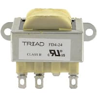 Triad Magnetics Transformer, Power, Bobbin, 1, Freq 50/60Hz, Pri 115/230VAC, Sec 24 (CT)VAC