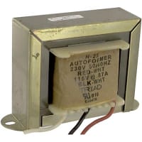 Triad Magnetics Transformer, Auto, Bobbin, 1, Freq 50/60Hz, Pri 230VAC, Sec 115VAC, Sec 0.87A