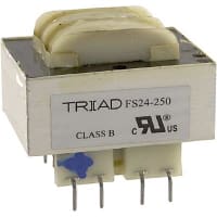 Triad Magnetics Transformer, Power, Bobbin, 1, Freq 50/60Hz, Pri 115/230VAC, Sec 12/24VAC, PCB