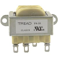 Triad Magnetics Transformer, Power, Config Bobbin, 1, Freq 50/60Hz, Pri 115VAC, Sec 10 (CT)VAC