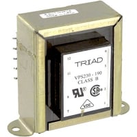 Triad Magnetics Transformer, Isolation, Bobbin, 1, Freq 50/60Hz, Pri 115/230VAC, Sec 115/230VAC