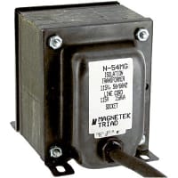 Triad Magnetics Transformer, Isolation, Enclosed, 1, Freq 50/60Hz, Pri 115VAC, Sec 115VAC, 7lbs.