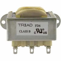 Triad Magnetics Transformer, Power, Bobbin, 1, Freq 50/60Hz, Pri 115/230VAC, Sec 24 (CT)VAC