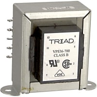 Triad Magnetics Transformer, Power, Bobbin, 1, Freq 50/60Hz, Pri 115/230VAC, Sec 18/36VAC, +30C