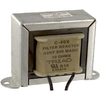 Triad Magnetics Inductor, Filter, Ind 0.32H, Tol -20%, +50%, Cur 600mA, Leads, DCR 10 Ohms