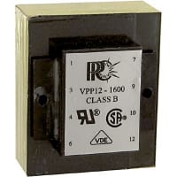 Triad Magnetics Transformer, Power, Bobbin, 1, Freq 50/60Hz, Pri 115/230VAC, Sec 6.3/12.6VAC