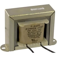 Triad Magnetics Transformer, Power, Bobbin, 1, Freq 50/60Hz, Pri 115VAC, Sec 24 (CT)VAC, UL