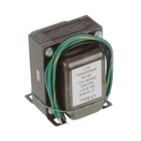 Triad Magnetics Transformer, power, 115V in, 6.3VCT@10Aout, chassis mt, leads, sgl pk