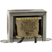 Triad Magnetics Transformer, Power, Bobbin, 1, Freq 50/60Hz, Pri 115VAC, Sec 24 (CT)VAC, UL