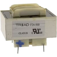 Triad Magnetics Transformer, Power, Bobbin, 1, Freq 50/60Hz, Pri 115/230VAC, Sec 12/24VAC, PCB