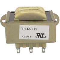 Triad Magnetics Transformer, Power, Config Bobbin, 1, Freq 50/60Hz, Pri 115VAC, Sec 16 (CT)VAC