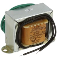 Triad Magnetics Transformer, Power, Bobbin, 1, Freq 50/60Hz, Pri 115VAC, Sec 6.3 (CT)VAC, UL