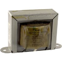 Triad Magnetics Transformer, Isolation, Bobbin, 1, Freq 50/60Hz, Pri 115VAC, Sec 115VAC, 7" Lead