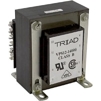 Triad Magnetics Transformer, Power, Bobbin, 1, Freq 50/60Hz, Pri 115/230VAC, Sec 6.3/12.6VAC