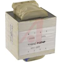 Triad Magnetics Transformer, Power, Bobbin, 1, Freq 50/60Hz, Pri 115/230VAC, Sec 12/24VAC, PCB