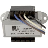 Triad Magnetics Transformer, Power, Bobbin, 1, Freq 50/60Hz, Pri 115/230VAC, Sec 5/10VAC, UL