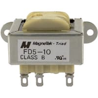 Triad Magnetics Transformer, Power, Bobbin, 1, Freq 50/60Hz, Pri 115/230VAC, Sec 10 (CT)VAC