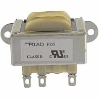 Triad Magnetics Transformer, Power, Bobbin, 1, Freq 50/60Hz, Pri 115/230VAC, Sec 36 (CT)VAC