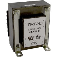 Triad Magnetics Transformer, Power, Bobbin, 1, Freq 50/60Hz, Pri 115/230VAC, Sec 5/10VAC, +30C