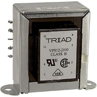 Triad Magnetics Transformer, Power, Bobbin, 1, Freq 50/60Hz, Pri 115/230VAC, Sec 6.3/12.6VAC