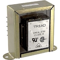 Triad Magnetics Transformer, Power, Bobbin, 1, Freq 50/60Hz, Pri 115/230VAC, Sec 8/16VAC, +30C