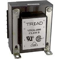 Triad Magnetics Transformer, Power, Bobbin, 1, Freq 50/60Hz, Pri 115/230VAC, Sec 18/36VAC, +30C