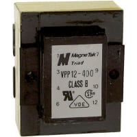 Triad Magnetics Transformer, Power, Bobbin, 1, Freq 50/60Hz, Pri 115/230VAC, Sec 6.3/12.6VAC