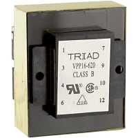 Triad Magnetics Transformer, Power, Bobbin, 1, Freq 50/60Hz, Pri 115/230VAC, Sec 8/16VAC, PCB