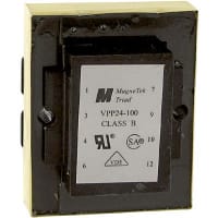 Triad Magnetics Transformer, Power, Bobbin, 1, Freq 50/60Hz, Pri 115/230VAC, Sec 12/24VAC, PCB