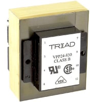 Triad Magnetics Transformer, Power, Bobbin, 1, Freq 50/60Hz, Pri 115/230VAC, Sec 12/24VAC, PCB