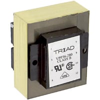 Triad Magnetics Transformer, Power, Bobbin, 1, Freq 50/60Hz, Pri 115/230VAC, Sec 18/36VAC, PCB