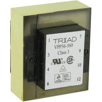 Triad Magnetics Transformer, Power, Bobbin, 1, Freq 50/60Hz, Pri 115/230VAC, Sec 18/36VAC, PCB