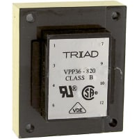 Triad Magnetics Transformer, Power, Bobbin, 1, Freq 50/60Hz, Pri 115/230VAC, Sec 18/36VAC, PCB