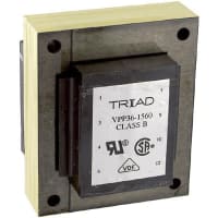 Triad Magnetics Transformer, Power, Bobbin, 1, Freq 50/60Hz, Pri 115/230VAC, Sec 18/36VAC, PCB