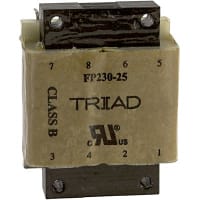 Triad Magnetics Transformer, Power, Toroidal, 1, Freq 50/60Hz, Pri 115/230VAC, Sec 115/230VAC